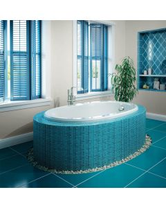 Bain Ultra BMELOUN0N-01 Meridian Drop-In/Undermount 48 Gallons Bathtub 66" L x 36" W x 21" H in White