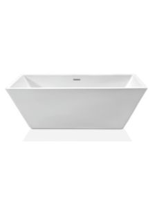 Blu Bathworks BT2034.17 Acrylic 70.25"L X 31.50"WX 23.50"H Freestanding Bathtub in White Gloss