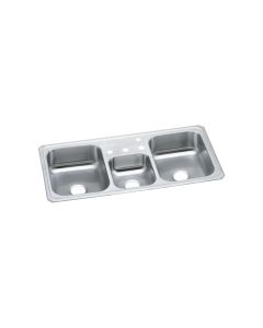 Elkay CMR43223 Celebrity Stainless Steel 43" x 22" x 7", Triple Bowl Drop-in Sink