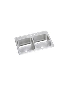 Elkay CR43220 Celebrity Stainless Steel 43" x 22" x 6-7/8", Equal Double Bowl Drop-in Sink