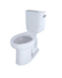 Toto CST244EFR#01 Entrada Two-Piece Elongated 1.28 GPF Universal Height Toilet with Right-Hand Trip Lever in Cotton White