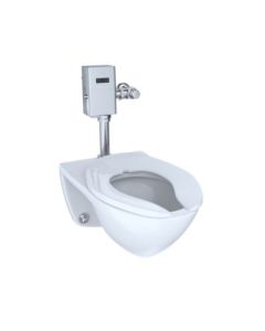 Toto CT708UGX#01 Commercial Ultra-High Efficiency Toilet, 1.0 GPF, Elongated Bowl - CEFIONTECT (Reclaimed Water Option) in Cotton White (Seat Sold Separately)
