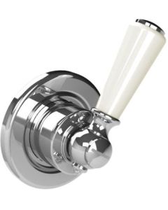 Lefroy Brooks CW-1015-CP Classic (1900) White Lever Flow Control Valve (Formerly Wl5000/Wl5004)