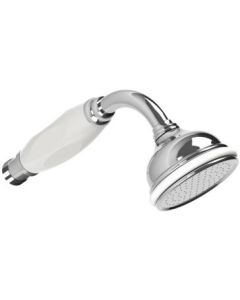 Lefroy Brooks CW-1020-CP Classic (1900) White Handle 2-1/2 inch Apron Rose Handshower (Formerly Lb2136)