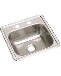 Elkay D115151 Dayton Stainless Steel 15" x 15" x 5-3/16", Single Bowl Drop-in Bar Sink