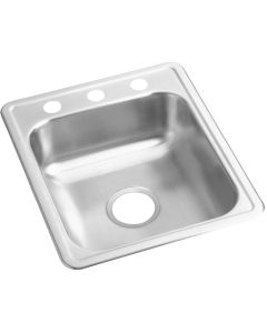Elkay D117212 Dayton Stainless Steel 17" x 21-1/4" x 6-1/2", Single Bowl Drop-in Bar Sink