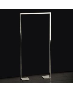 Lacava DE182-10 LINEA Floor-mount towel stand made of stainless steel, fixing floor kit included. 19 3/4"W, 4"D, 41 3/8"H in Polished Stainless Steel
