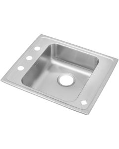 Elkay DRKAD2220554 Lustertone Classic Stainless Steel 22" x 19-1/2" x 5-1/2", Single Bowl Drop-in Classroom ADA Sink