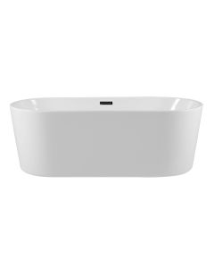 Emory and Bond EB40460 Camden Free Standing Bath Tub 60"L x 30"W x 23"H, Acrylic, Glossy, Oval, Center Drain, 61 Gallons