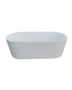 Emory and Bond EB41067 Hunterdon Free Standing Bath Tub 67"L x 32"W x 23"H, Acrylic, Glossy, Oval, Center Drain, 62 Gallons