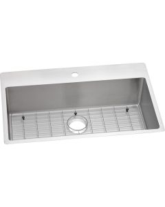 Elkay ECTSRS33229TBG1 SS 33x22x9 Single Dual Mt Sink Kit