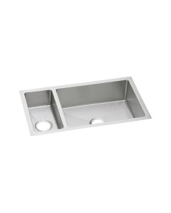 Elkay EFRU321910T Crosstown 16 Gauge Stainless Steel, 32-1/4" x 18-1/4" x 10" 30/70 Double Bowl Undermount Sink
