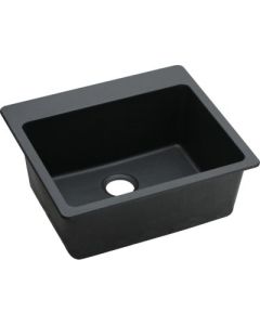 Elkay ELG2522BK0 E-Granite Top Mount Single Bowl Kitchen Sink