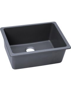 Elkay ELGU2522GY0 Quartz Classic 24-5/8" x 18-1/2" x 9-1/2", Single Bowl Undermount Sink, Dusk Gray