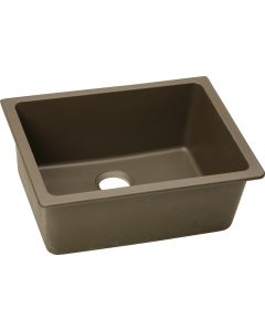 Elkay ELGU2522MC0 Quartz Classic 24-5/8" x 18-1/2" x 9-1/2", Single Bowl Undermount Sink, Mocha