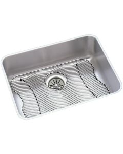 Elkay ELUH2115DBG Lustertone Classic Stainless Steel, 23-1/2" x 18-1/4" x 7-1/2", Single Bowl Undermount Sink Kit