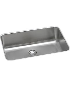 Elkay ELUH2416PD Lustertone Classic Stainless Steel 26-1/2" x 18-1/2" x 8", Single Bowl Undermount Sink with Perfect Drain