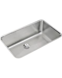 Elkay ELUH281610PD Lustertone Classic Stainless Steel 30-1/2" x 18-1/2" x 10", Single Bowl Undermount Sink with Perfect Drain