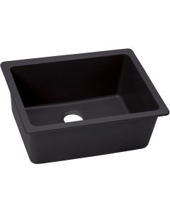 Elkay ELXU2522CA0 Quartz Luxe 24-5/8" x 18-1/2" x 9-1/2", Single Bowl Undermount Sink, Caviar