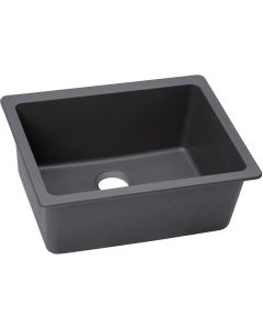 Elkay ELXU2522CH0 Quartz Luxe 24-5/8" x 18-1/2" x 9-1/2", Single Bowl Undermount Sink, Charcoal