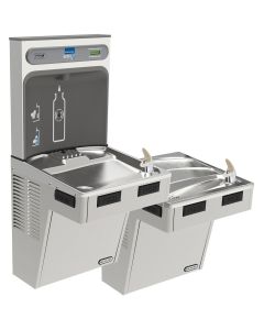 Elkay EMABFTLDDWSSK EZH2O Bottle Filling Station with Bi-Level ADA Cooler, Non-Filtered Non-Refrigerated Stainless