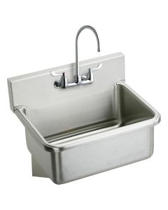 Elkay EWS3120W4C Stainless Steel 31" x 19.5" x 10-1/2", Wall Hung Single Bowl Hand Wash Sink Kit