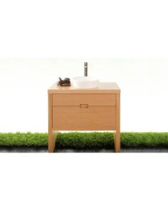 WetStyle F-12036-2 F Collection 2 Drawer Vanity in Oak Wenge