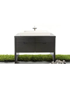 WetStyle F-12436-2 F Collection 2 Drawer Vanity in Oak Wenge