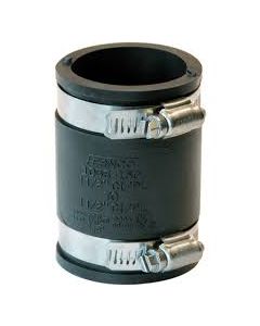 Rubber Coupling PVC to Cast Iron (or Cast Iron to PVC) 1 1/2"