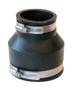 Rubber Coupling PVC to Cast Iron (or Cast Iron to PVC) 3" x 2"