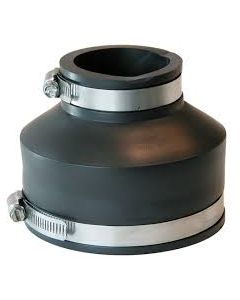Rubber Coupling PVC to Cast Iron (or Cast Iron to PVC) 4" x 2"