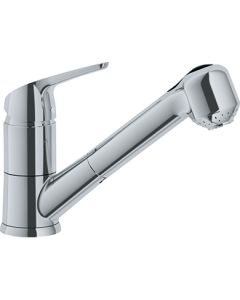 Franke FFPS3780 Novara-Eco 1.75 GPM Pull-Out Spray Faucet with Toggle Spray Function, and Ceramic Disc Cartridge in Satin Nickel