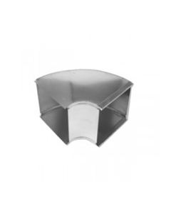 Gray Metal 12X8-122SD Slide & Drive Trunk Elbow 12" X 8" - Longway