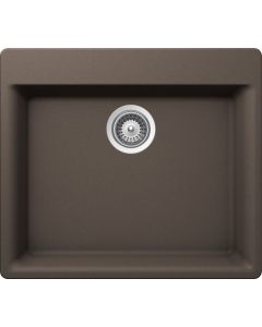 Schock GAXN100T063 Galaxy Cristalite Topmount Single Bowl Kitchen Sink In Mocha - 8.62" H X 23.62" W X 20.87" D
