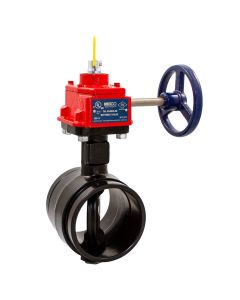 Nibco NLK662K Ductile Iron Butterfly Valve, Fire Protection, Wheel Handle, 6"
