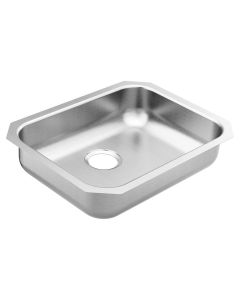 Moen GS18195B 1800 Series 23.5" Undermount Single Basin Kitchen Sink with SoundSHIELD Sound Absorbing Technology In Stainless Steel