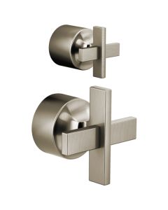 Brizo HX75P98-NK Levoir Pressure Balance Valve With Diverter Cross Handle Kit In Luxe Nickel