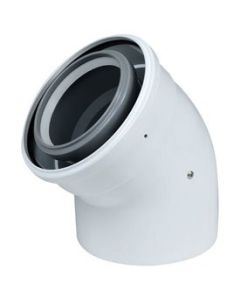 Centrotherm ICEL4645 InnoFlue Concentric Polypropylene/Aluminum Elbow 4 to 6"