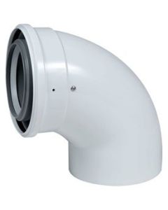 Centrotherm ICEL4687 InnoFlue Concentric Polypropylene/Aluminum Elbow 4 to 6"