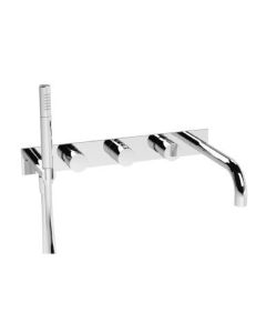 Isenberg 100.2691CP - Wall Mount Tub Filler With Hand Shower