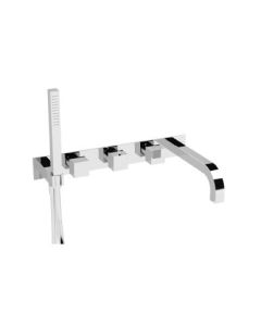 Isenberg 160.2691CP - Wall Mount Tub Filler With Hand Shower