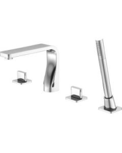 Isenberg 260.2400CP - 4 Hole Deck Mounted Roman Tub Faucet With Hand Shower
