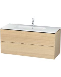 Duravit LC624307171 L-Cube 48" L X 18.88" W X 21.63" H Two Drawer Wall-Mount Vanity Unit in Mediterranean Oak