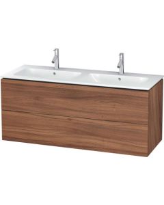 Duravit LC625807979 L-Cube 50.75" L X 18.88" W X 21.63" H Two Drawer Wall-Mount Vanity Unit in Walnut