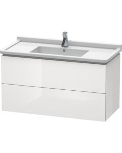 Duravit LC626602222 L-Cube 40.13" L X 18.5" W X 22" H Two Drawer Wall-Mount Vanity Unit in White