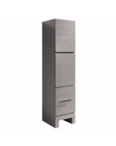 Madeli LCVS-181876-R001-AG Lcvs 181876 R001 Ag 18 Inches W Vicenza Linen Cabinet, Shelves Grey, Right Hinged Door, With 2 Soft Closing Doors And 1 Bottom Pull Out Drawer And Tray