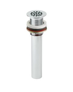 Elkay LK174LO 1-1/2" Drain Fitting Chrome Plated Brass with Perforated Grid and Tailpiece
