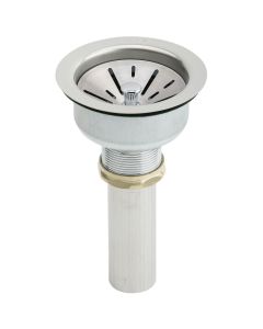 Elkay LK35B 3-1/2" Drain Fitting Type 304 Stainless Steel Body, Strainer Basket and Tailpiece