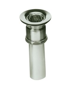 Elkay LK36 Drain Fitting 2" Nickel Plated Brass Body with Deep Stainless Steel Strainer Basket