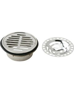 Elkay LK43 Drain Fitting 5-1/2" Stainless Steel Dome / Flat Grid Strainer